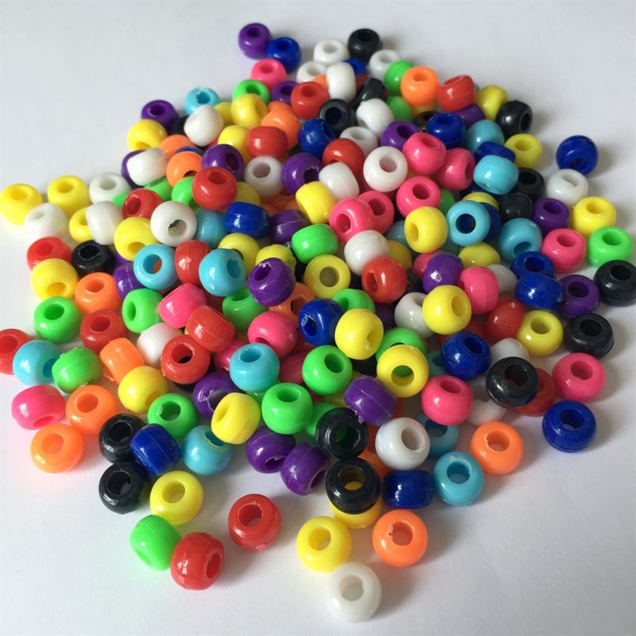 Pony Beads Assorted ~pkg 1000