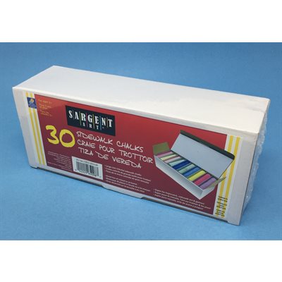 Sargent Jumbo Sidewalk Chalks 30 STICKS   66 5098 B 