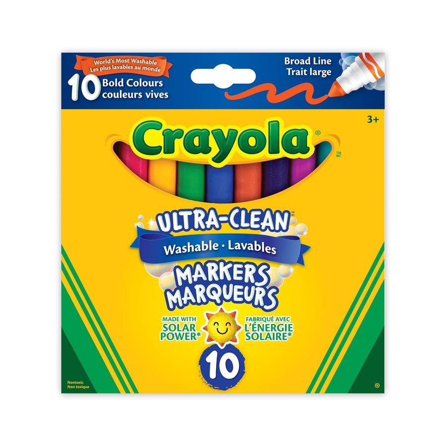 Crayola Wash Bold Markers ~pkg 10